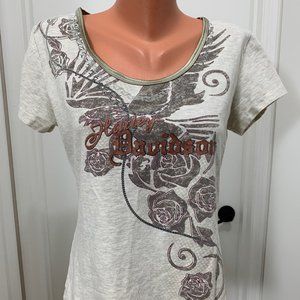 Harley Davidson Eagle Rose T shirt short sleeve